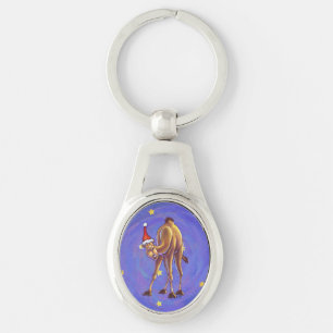 Camel Christmas Key Ring