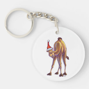 Camel Christmas Key Ring