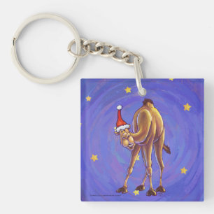 Camel Christmas Key Ring