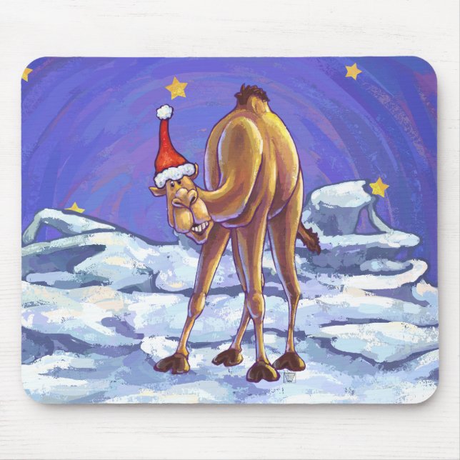 Camel Christmas Mouse Mat (Front)