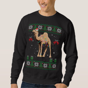 Camel Christmas Sweater Trees Lights Ornament Came