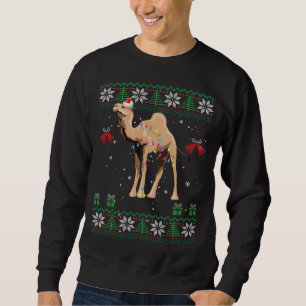 Camel Christmas Sweater Trees Lights Ornament Came