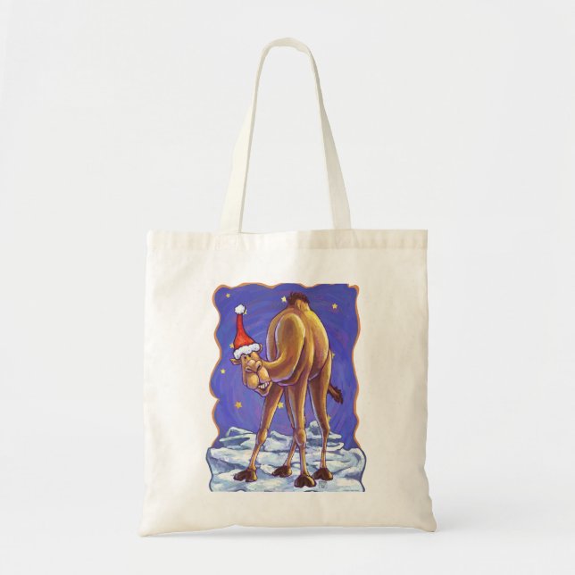 Camel Christmas Tote Bag (Front)