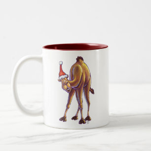 Camel Christmas Two-Tone Coffee Mug