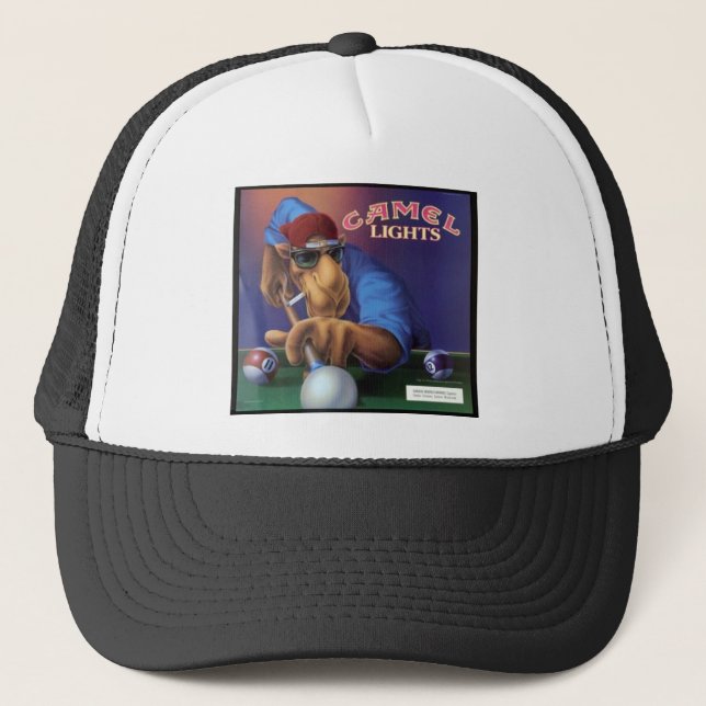 Camel Class: The Ultimate Black Snooker Hat" Trucker Hat (Front)