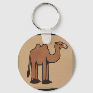 Camel - Colourful Antiquarian Book Illustration Key Ring