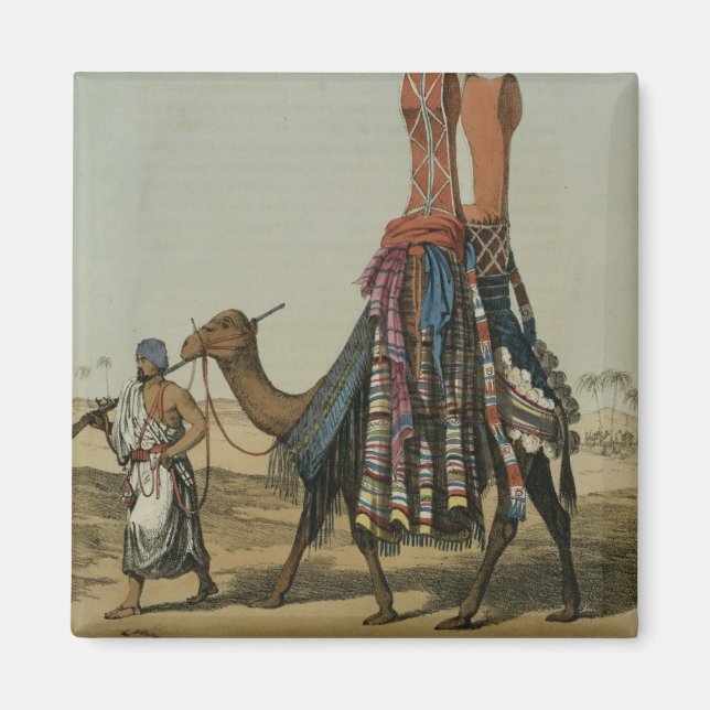 Camel Conveying a Bride to her Husband, engraved b Magnet (Front)