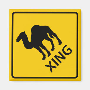 Camel Crossing Highway Sign Magnet