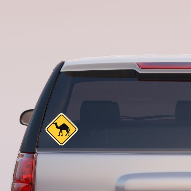 Camel Crossing Yellow Sign Funny Arab Middle East (Creator Uploaded)