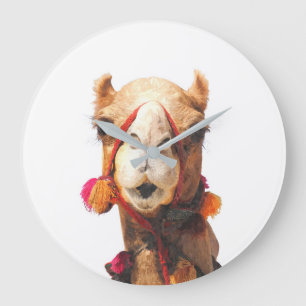 Camel desert animal portrait large clock