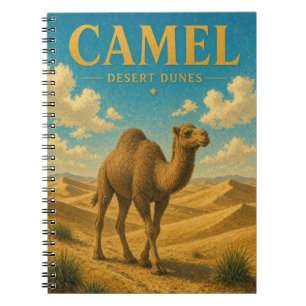 Camel Desert Dunes Watercolor GeoSaga Notebook