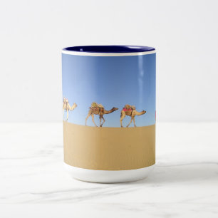 Camel Desert Middle East Peace Love Nature Destiny Two-Tone Coffee Mug
