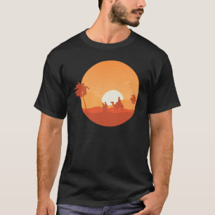 Camel Desert Sunset  Oasis Morocco T-Shirt