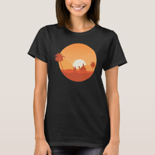 Camel Desert Sunset Oasis Morocco T-Shirt