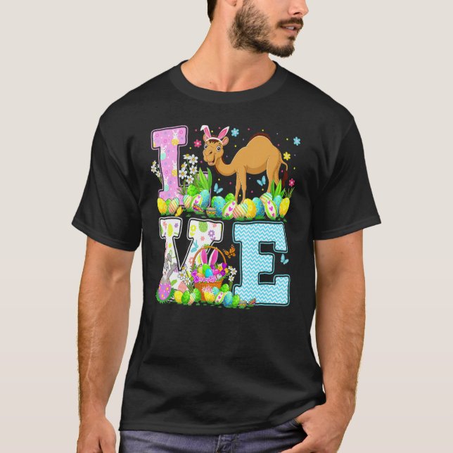 Camel Easter Egg Hunt Love Camel Easter Sunday T-Shirt (Front)