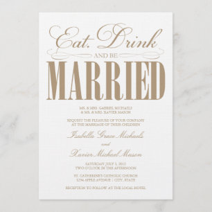 Camel Eat, Drink & Be Married   Wedding Invitation