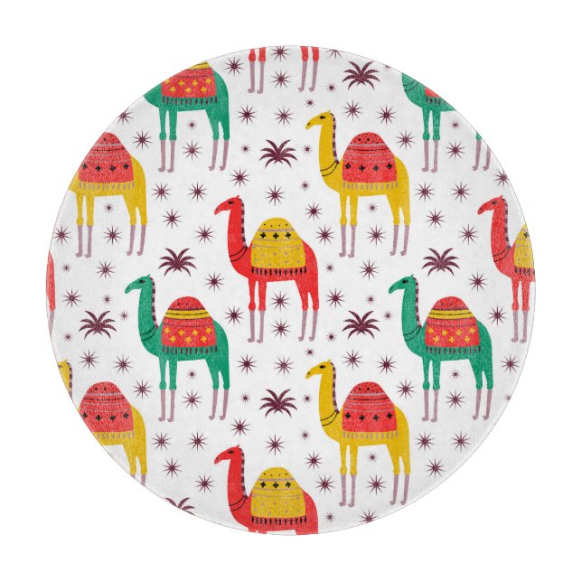 Camel flat colour, decorative pattern. cutting board (Front)