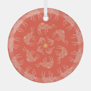 Camel Frame: Vintage Desert Map Glass Tree Decoration