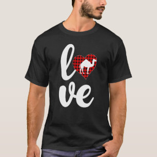 Camel Funny Buffalo Plaid Love Camel Valentine S D T-Shirt