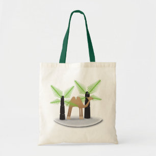 Camel: happy shopping tote bag