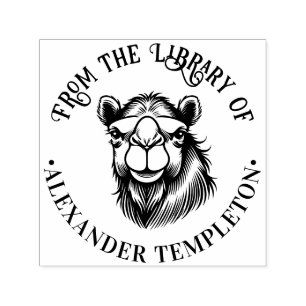 Camel Head Drawing “From the Library of” #2P Self-inking Stamp