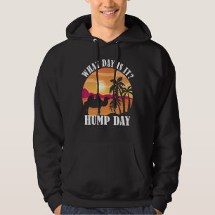 Camel Hump Day Camel Sunset Palm Tree Hump Day Hoodie
