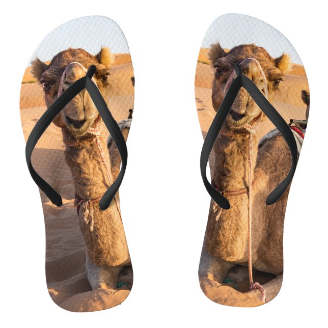 Camel in Oman desert Flip Flops (Footbed)