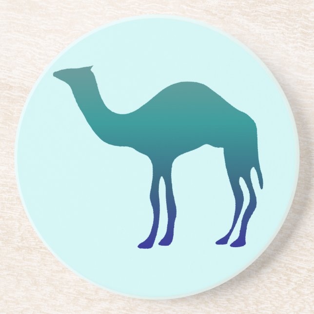 Camel in Teals Coaster (Front)