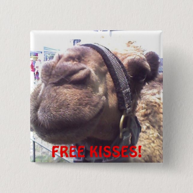 Camel Kisses 15 Cm Square Badge (Front)