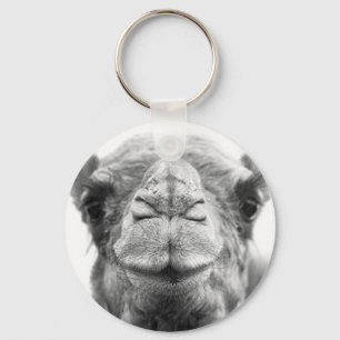Camel Kisses Fun Closeup Photo Key Ring