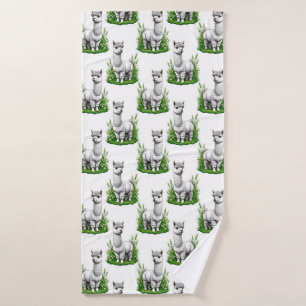 Camel llama Alpaca Pattern Design Bath Towel