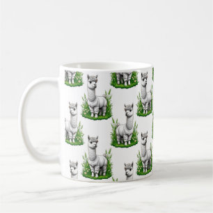 Camel llama Alpaca Pattern Design Coffee Mug