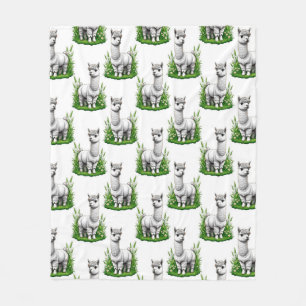 Camel llama Alpaca Pattern Design  Fleece Blanket