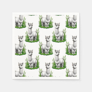 Camel llama Alpaca Pattern Design Napkin