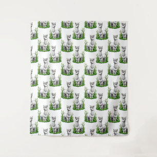 Camel llama Alpaca Pattern Design Tapestry