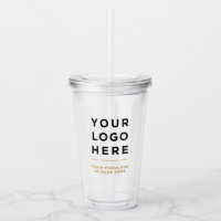 Camel Logo Acrylic Tumbler with Straw No Minimum