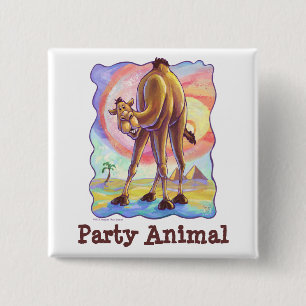 Camel Party Centre 15 Cm Square Badge