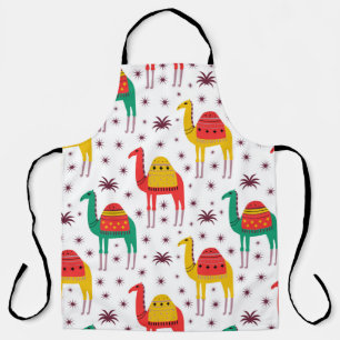 Camel pattern flat colour design apron