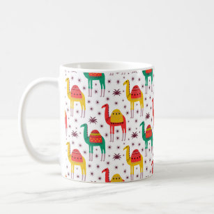 Camel pattern flat colour design coffee mug