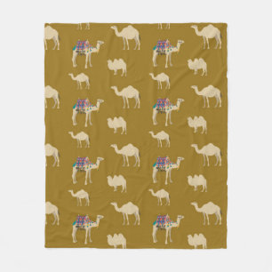 Camel Pattern Fleece Blanket