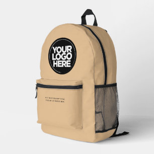 Camel   Personalized Corporate Logo and Text Printed Backpack