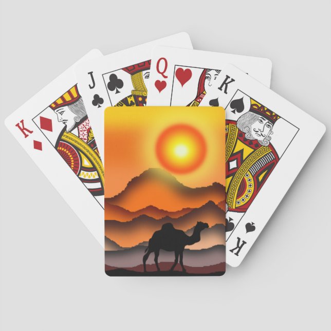 Camel Playing Cards Sunset Desert (Back)