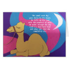 Camel poem greetings card.