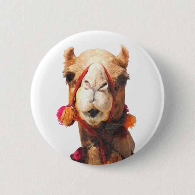 Camel Portrait 6 Cm Round Badge (Front)
