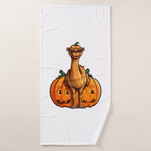 Camel Pumpkin Lazy Halloween Party Costume Kids Bath Towel