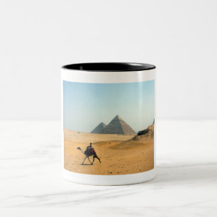 camel pyramid Two-Tone coffee mug