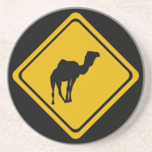 camel road sign coaster