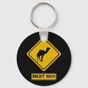 camel road sign key ring