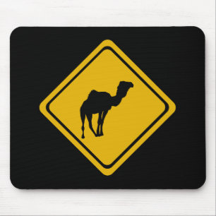 camel road sign mouse mat