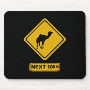 camel road sign mouse mat